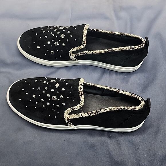 DONALD/PLINER STYLE SANYA BEADED SUEDE/LEATHER UPPERS WOMAN'S 8.5 LOAFERS VGUC - Picture 6 of 16